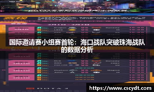 国际邀请赛小组赛首轮：海口战队突破珠海战队的数据分析