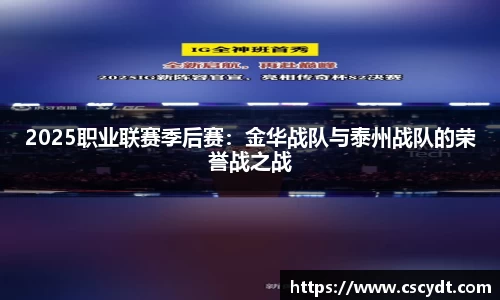 2025职业联赛季后赛：金华战队与泰州战队的荣誉战之战